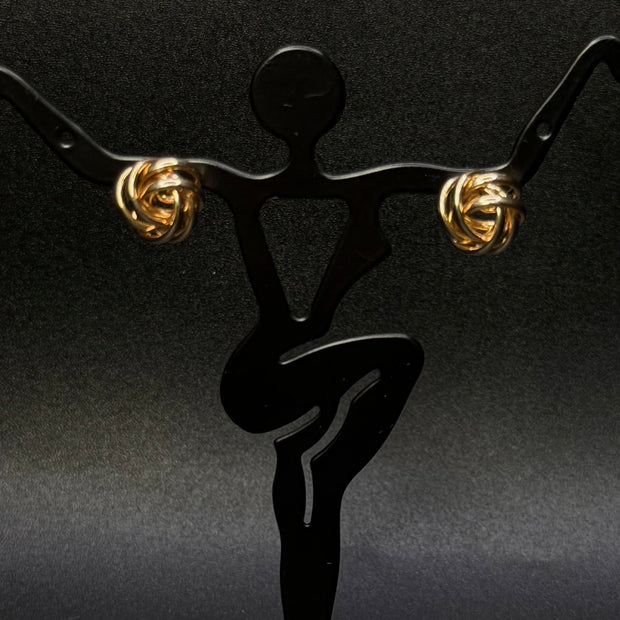 14KT Gold String Studs