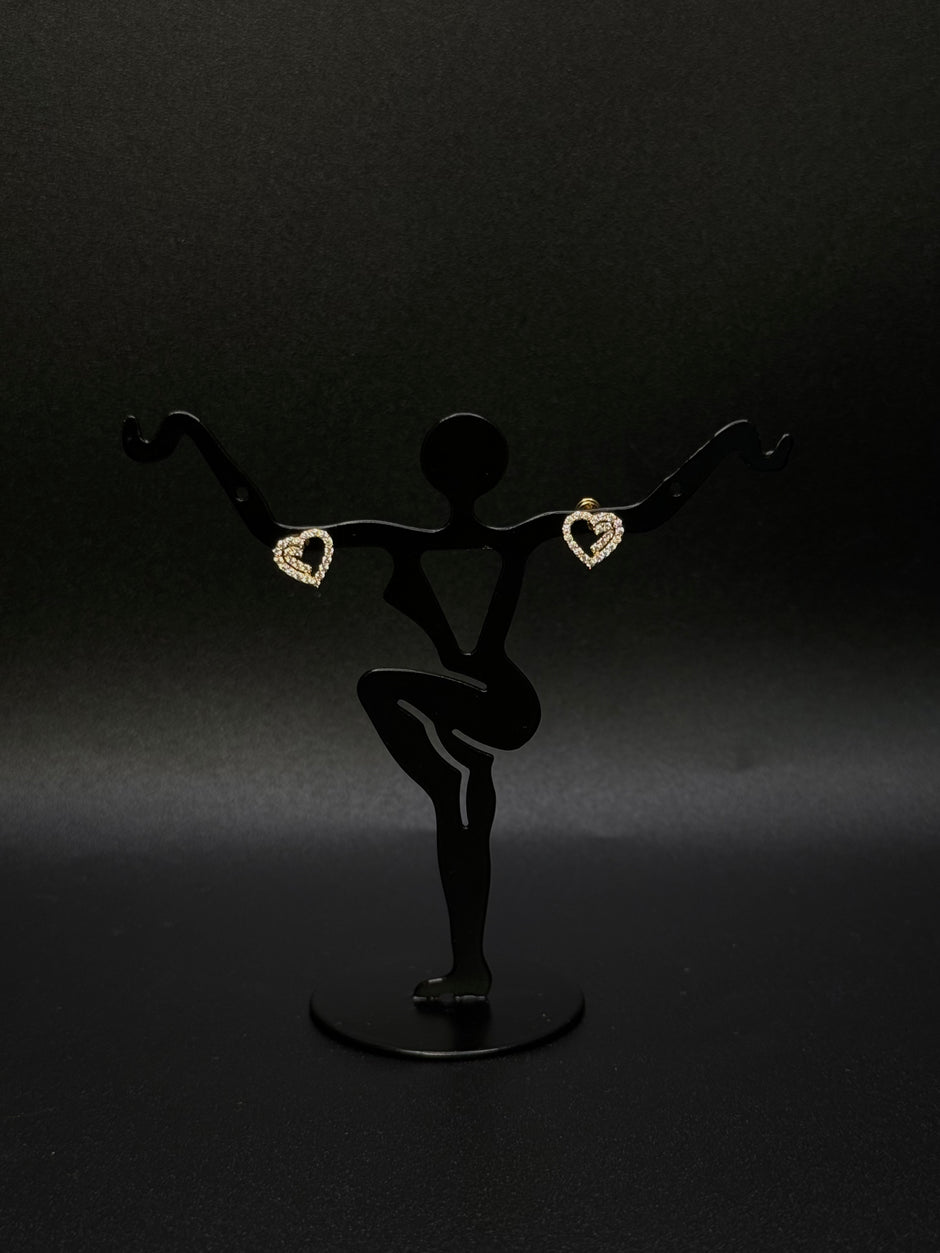 14KT Heart Shaped studs