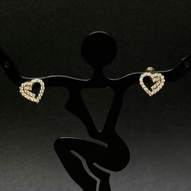 14KT Heart Shaped studs