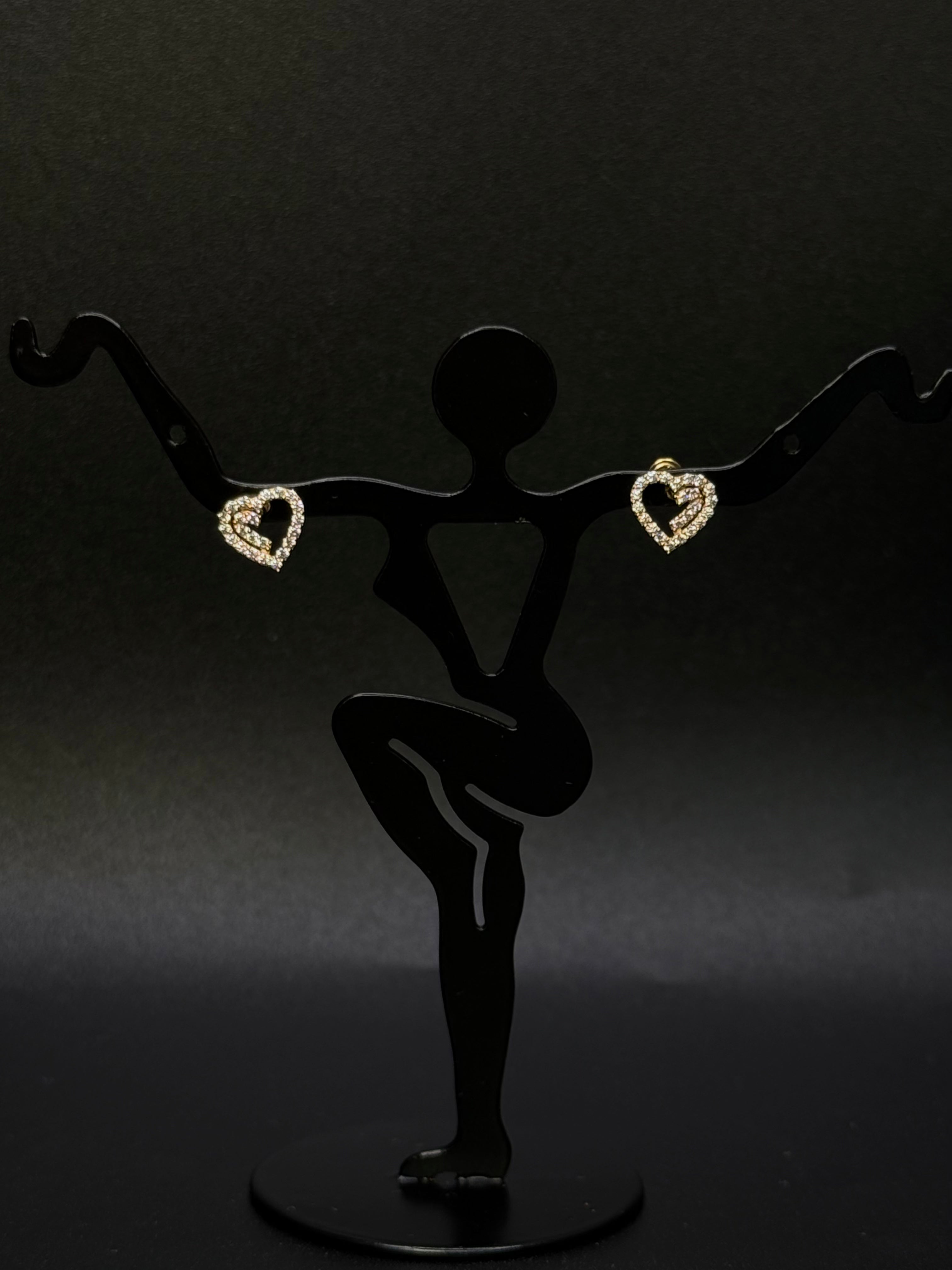 14KT Heart Shaped studs