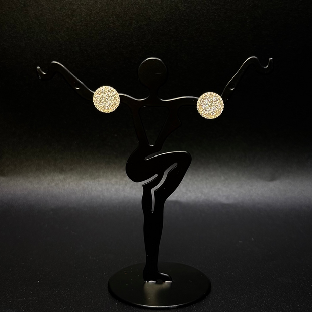 14KT Round Diamond Earrings