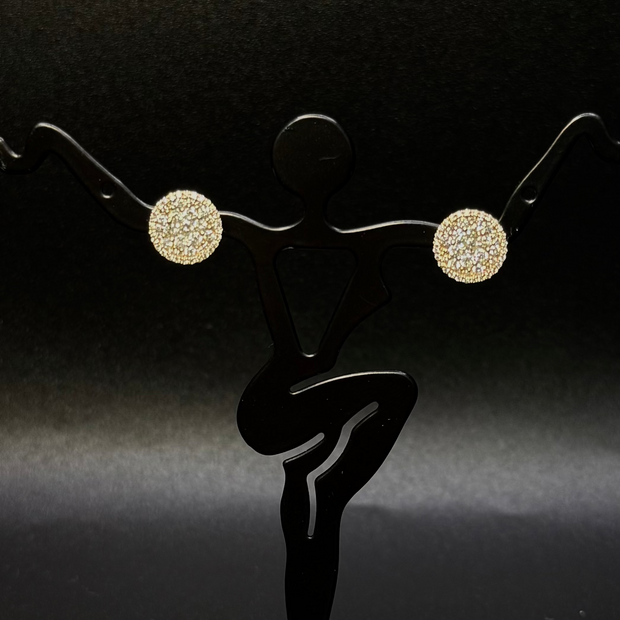 14KT Round Diamond Earrings