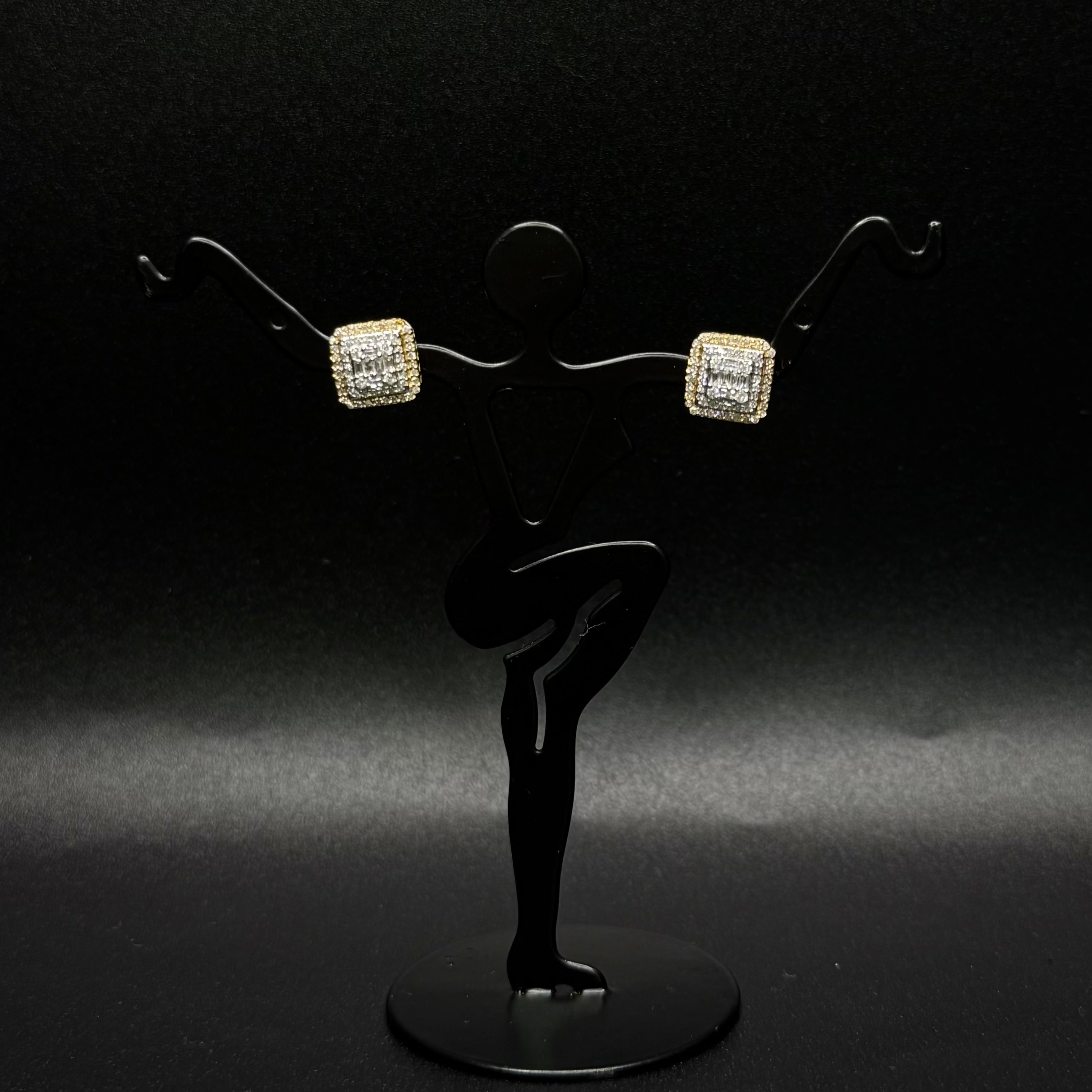 Square Diamond Earrings