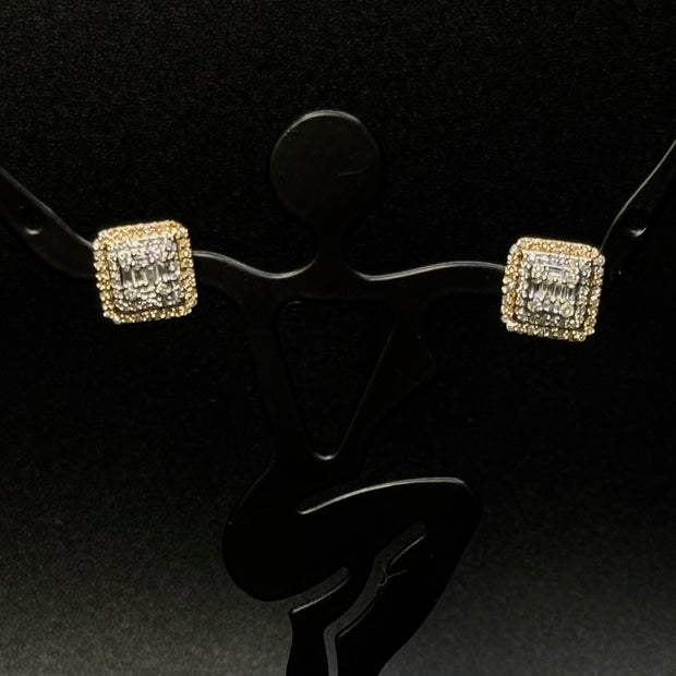 Square Diamond Earrings