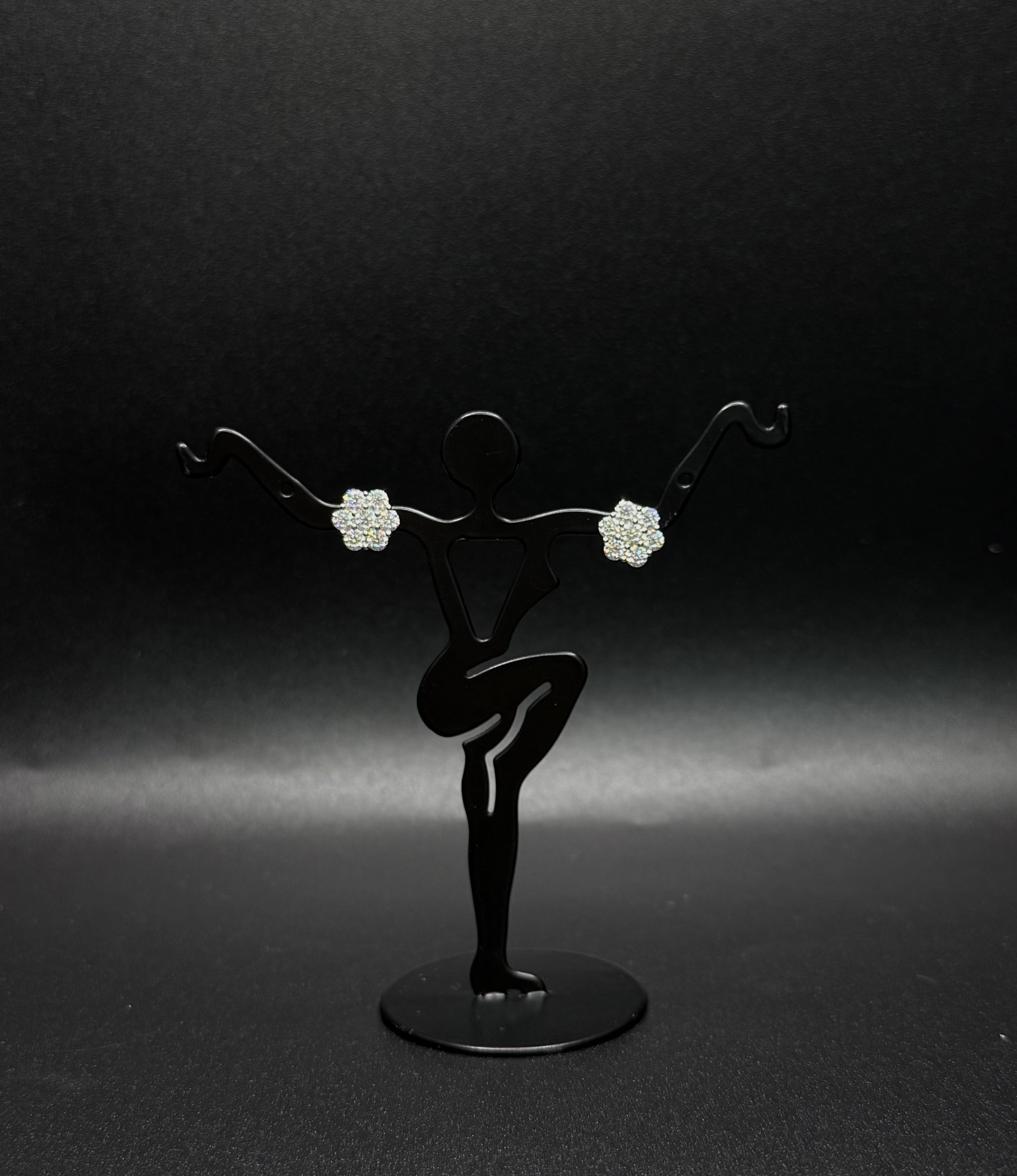 14KT Flower Diamond Earrings