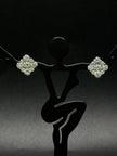 14KT Square Diamond Earrings