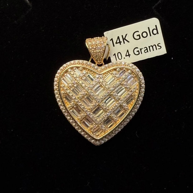 Heart Shape Pendant W/Zirconias