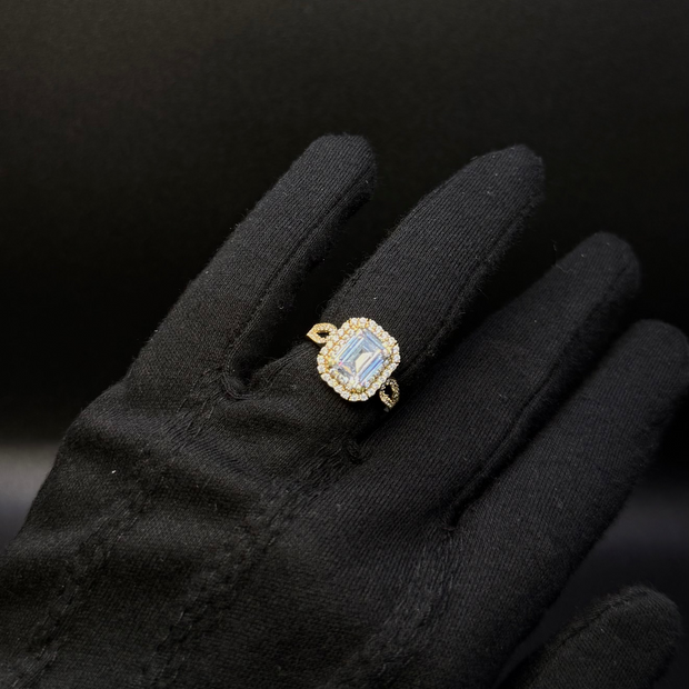 Square Cut Zirconia Ring