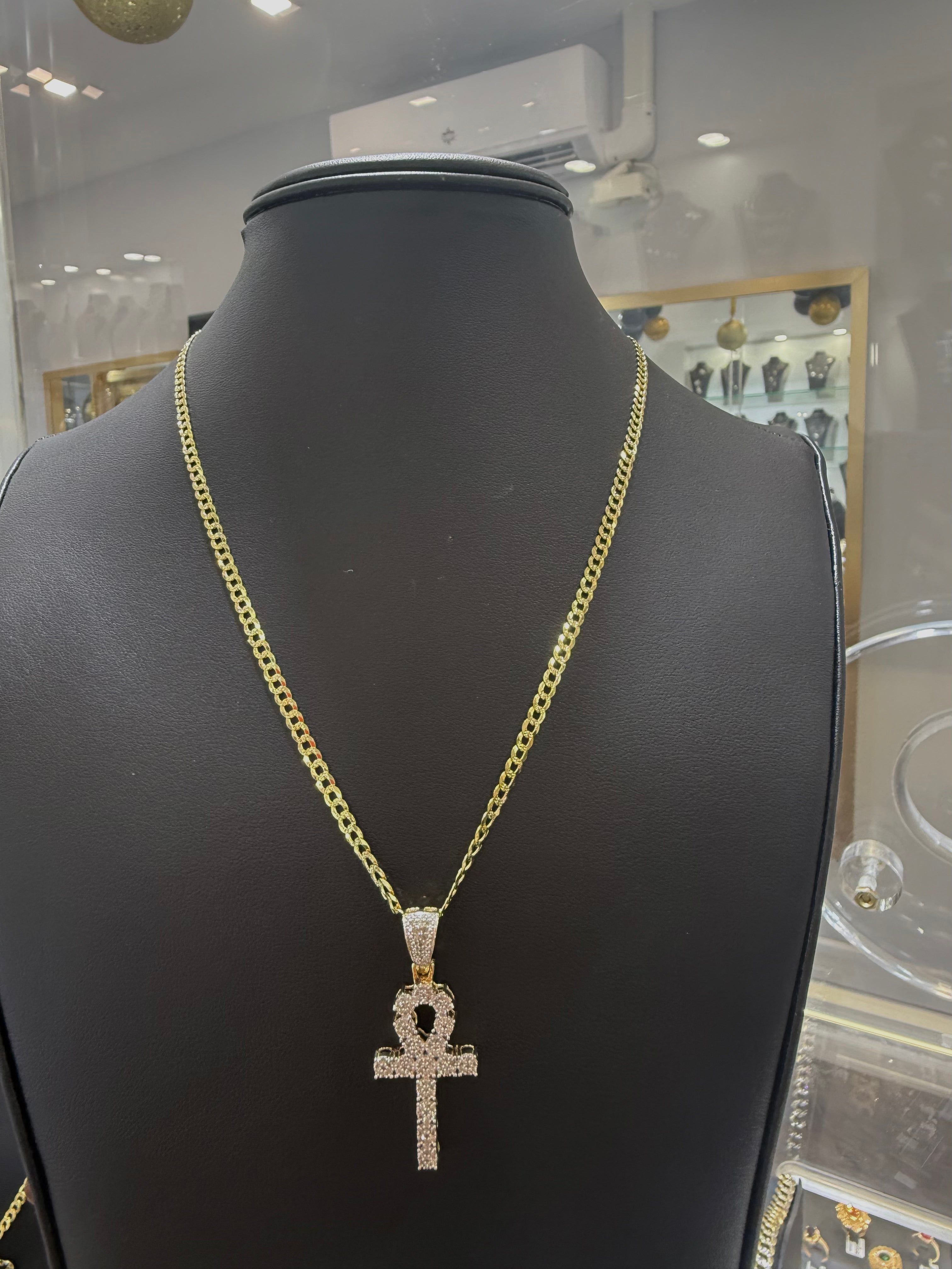 Chain & Cross Of Life Pendant
