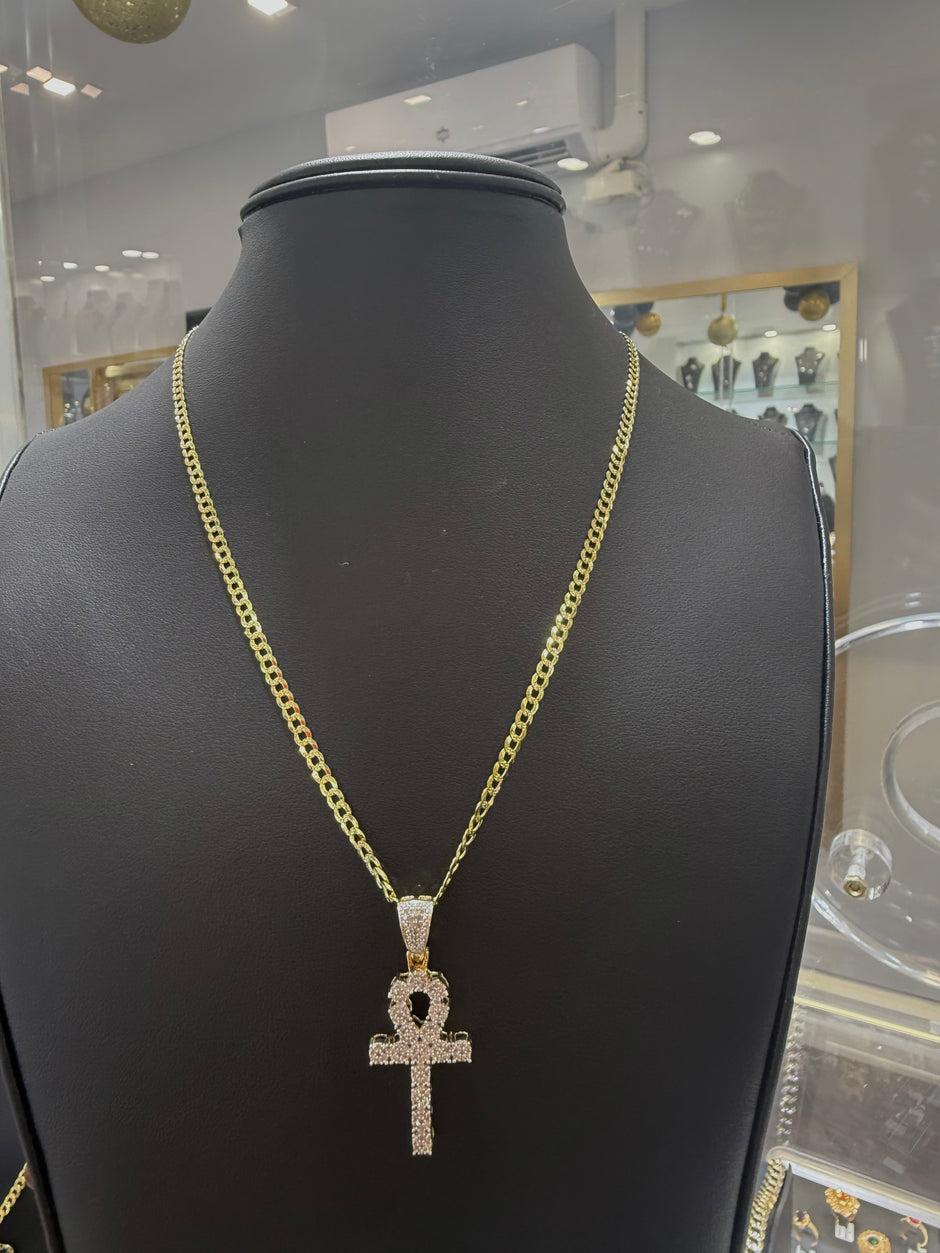Chain & Cross Of Life Pendant