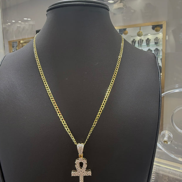Chain & Cross Of Life Pendant