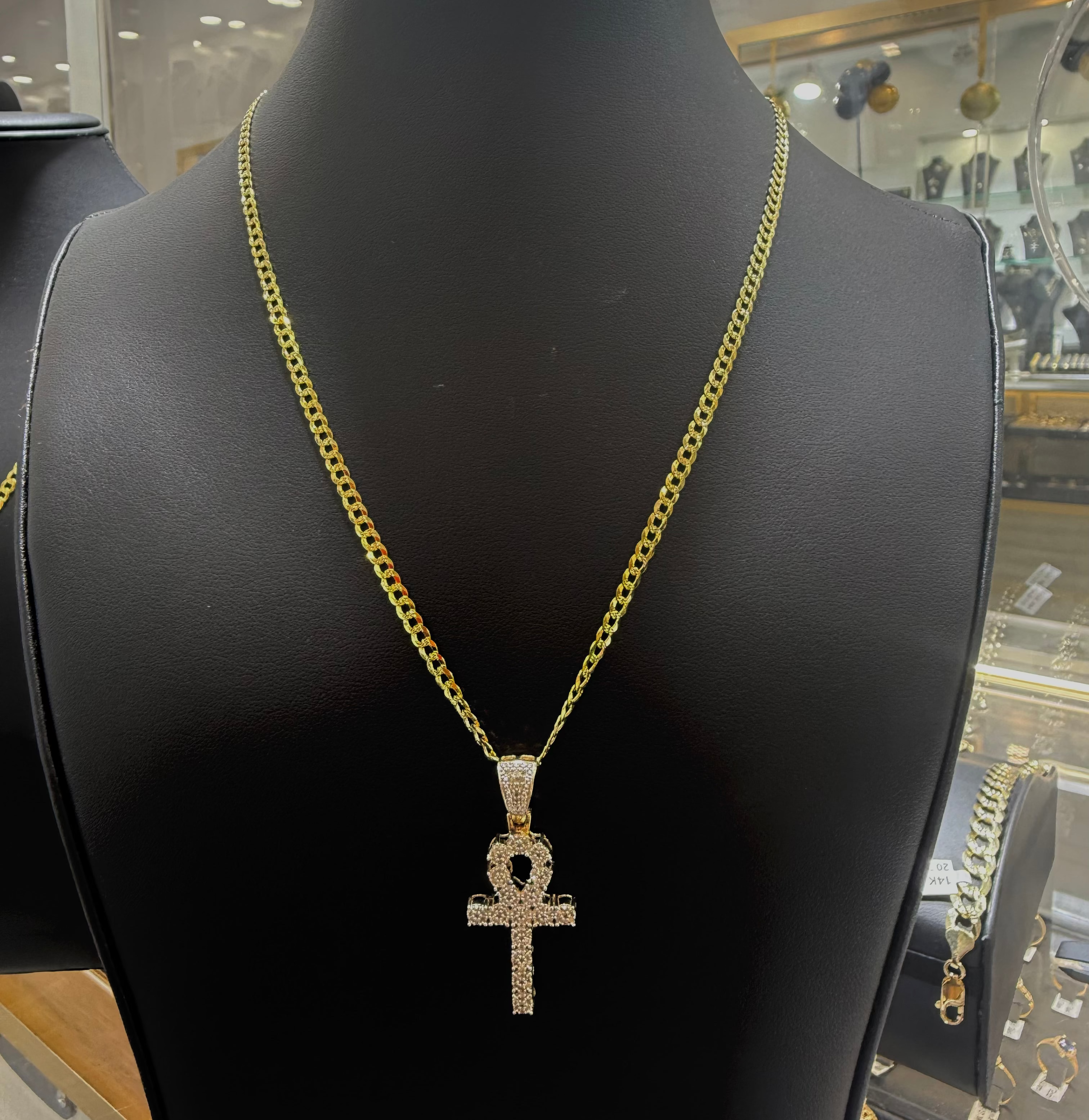 Chain & Cross Of Life Pendant