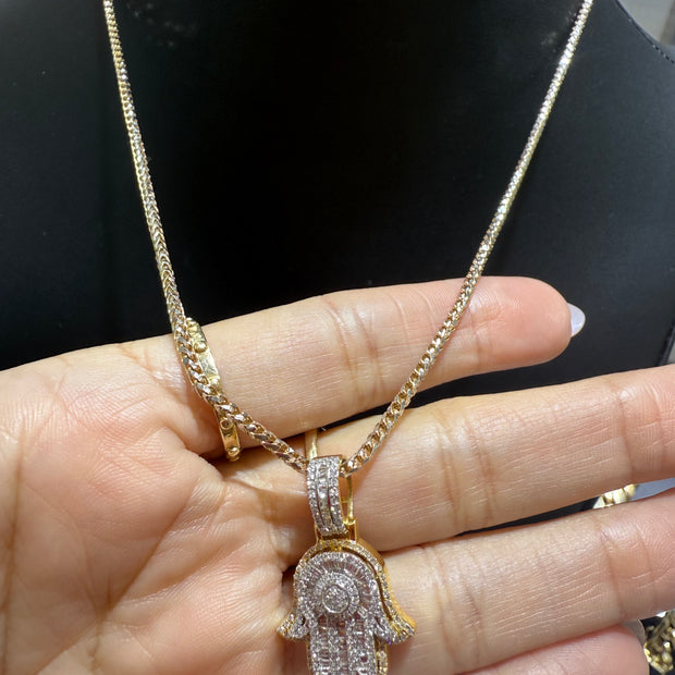 Franco Chain & Diamond Pendant