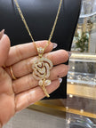 Chain & Flower Pendant Set