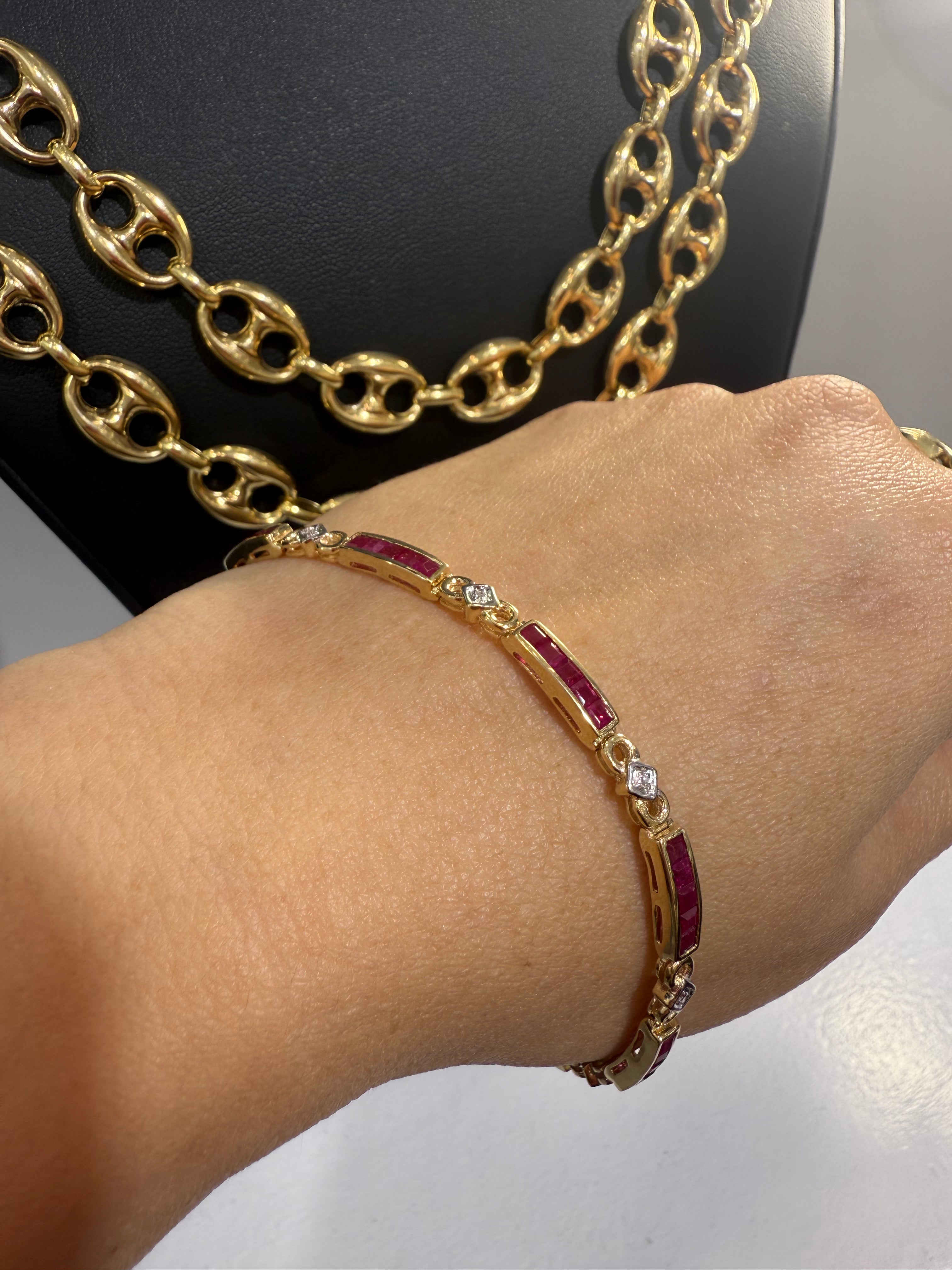 Diamond Bracelet and Ruby