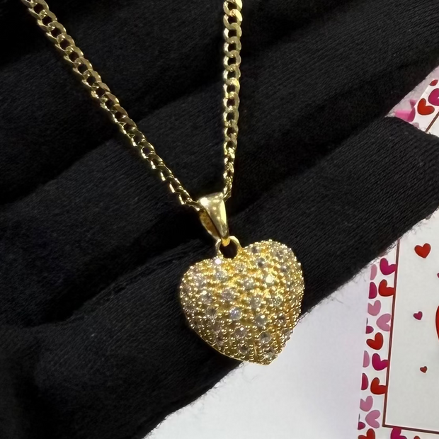 Chain & Heart Shape Pendant
