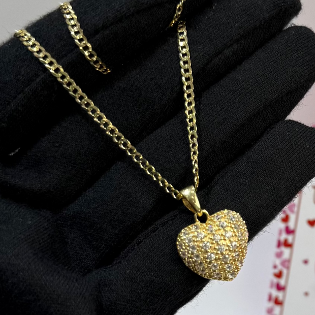Chain & Heart Shape Pendant