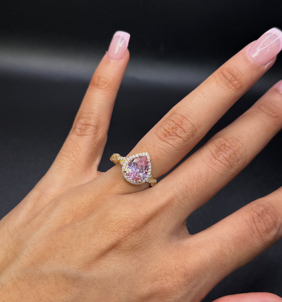 Pink CZ Ring