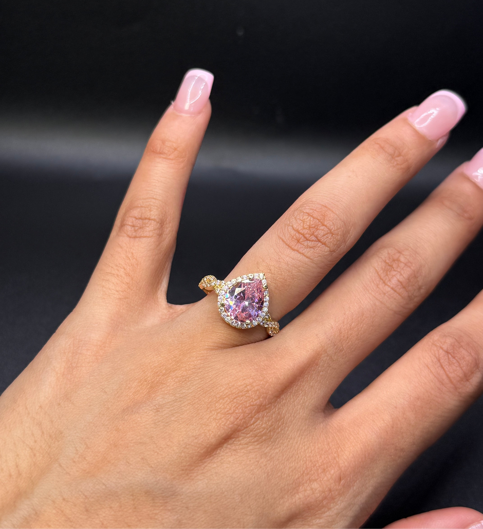 Pink CZ Ring