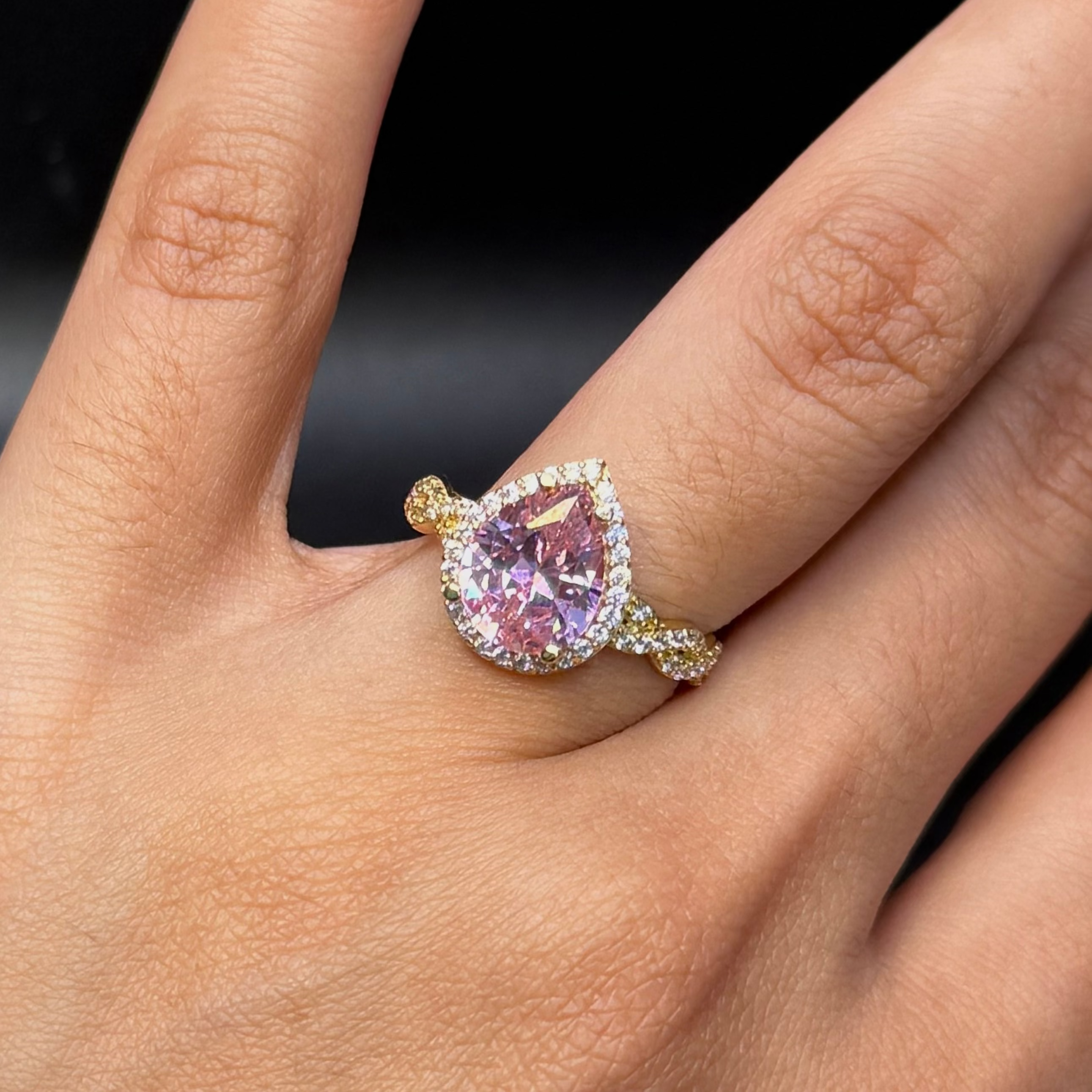 Pink CZ Ring