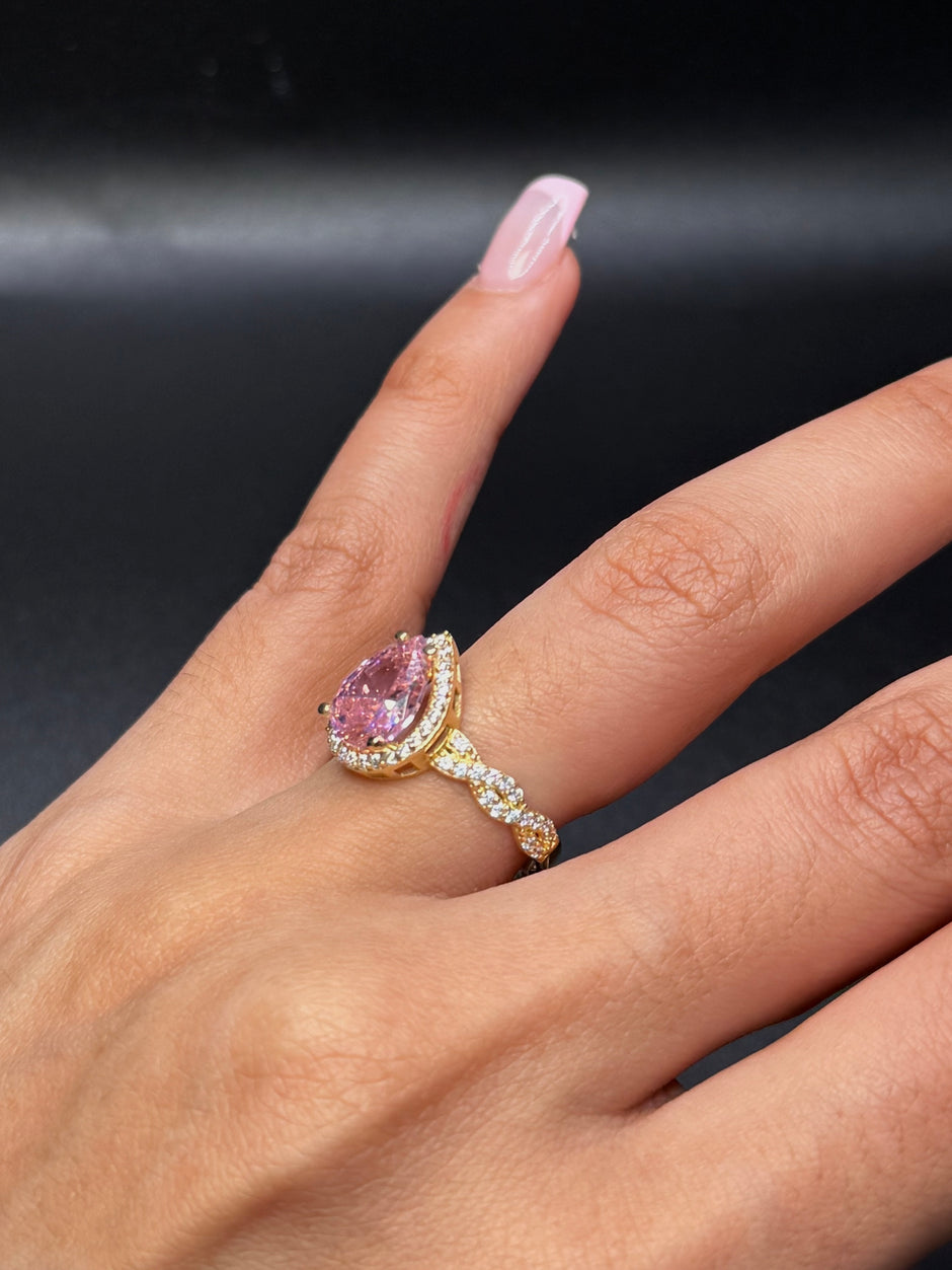 Pink CZ Ring