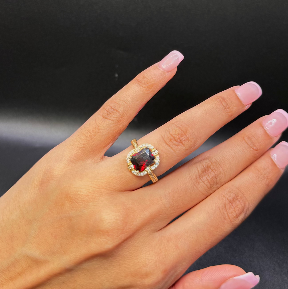 Garnet Stone Ring