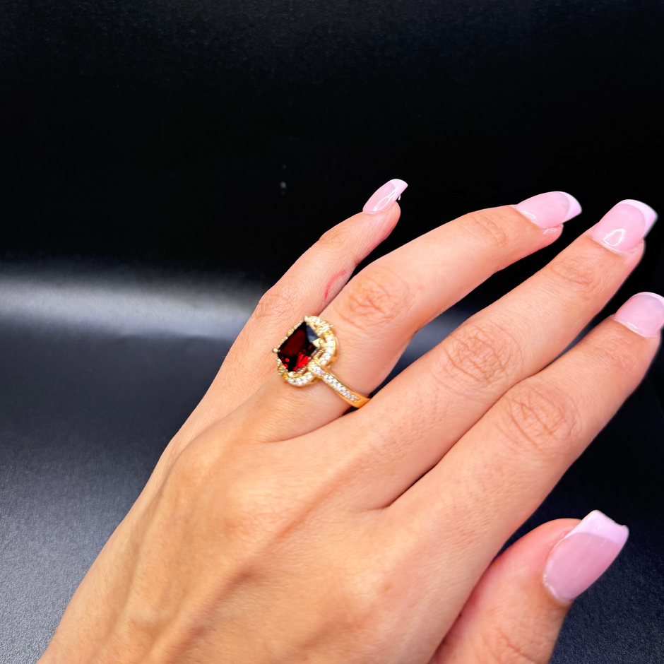Garnet Stone Ring