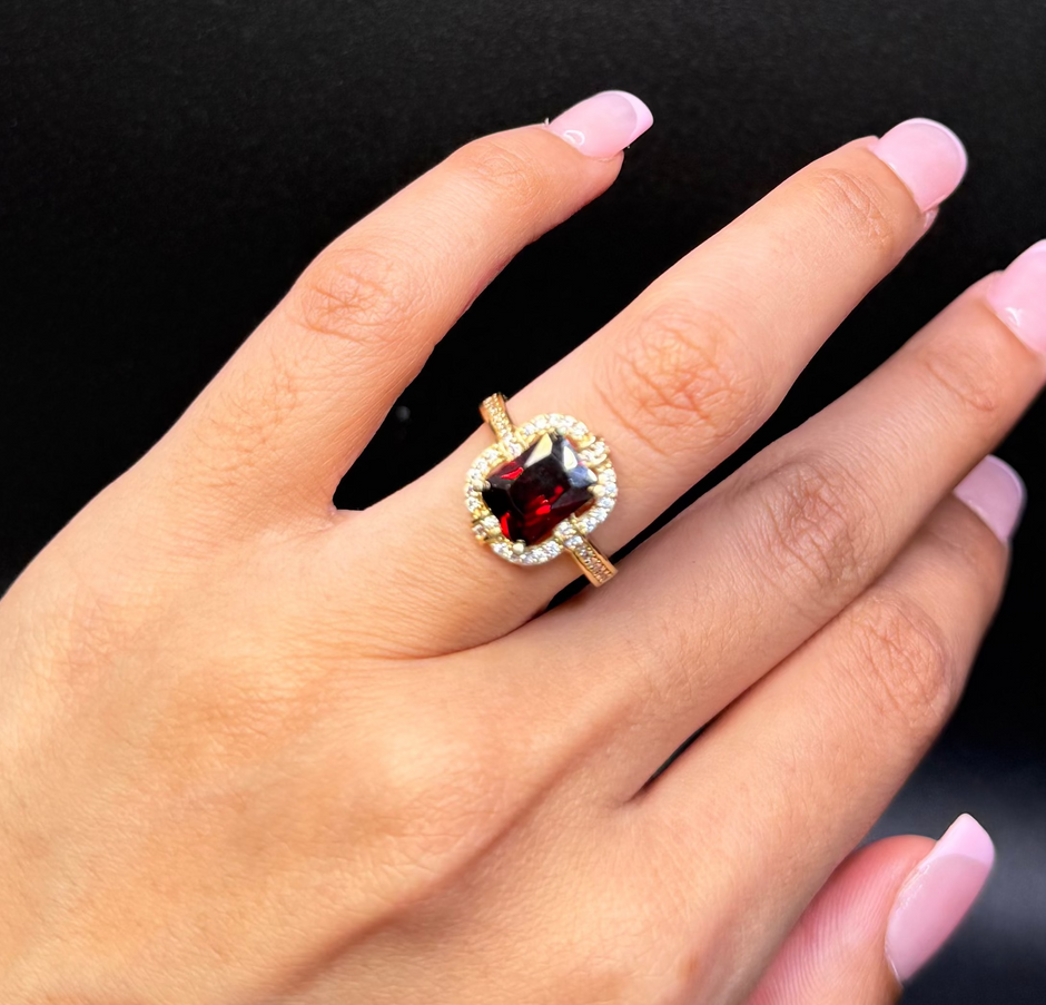 Garnet Stone Ring