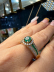 14 KT Ring / Emerald and Diamonds