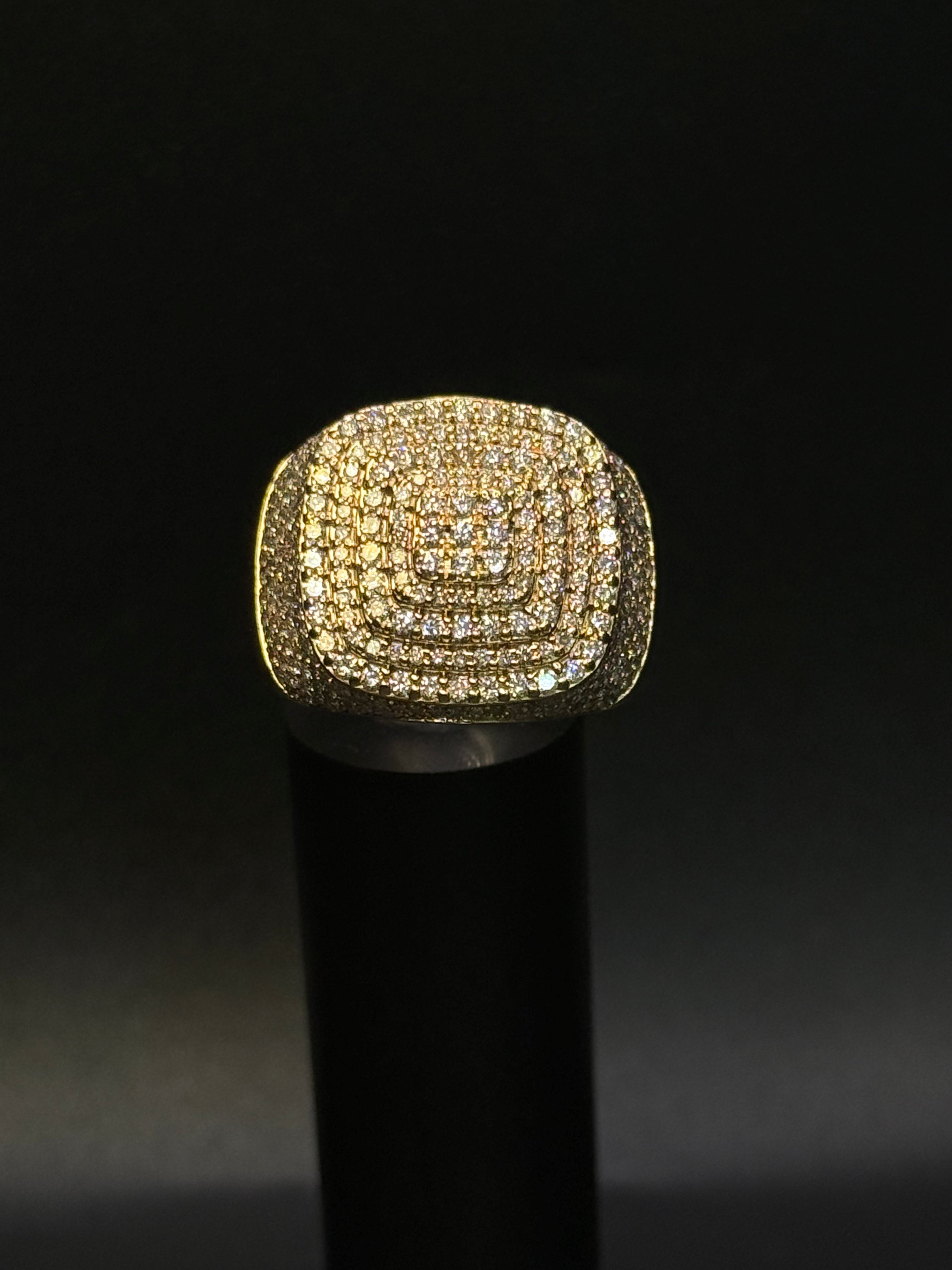 Yellow Gold Diamond Cluster