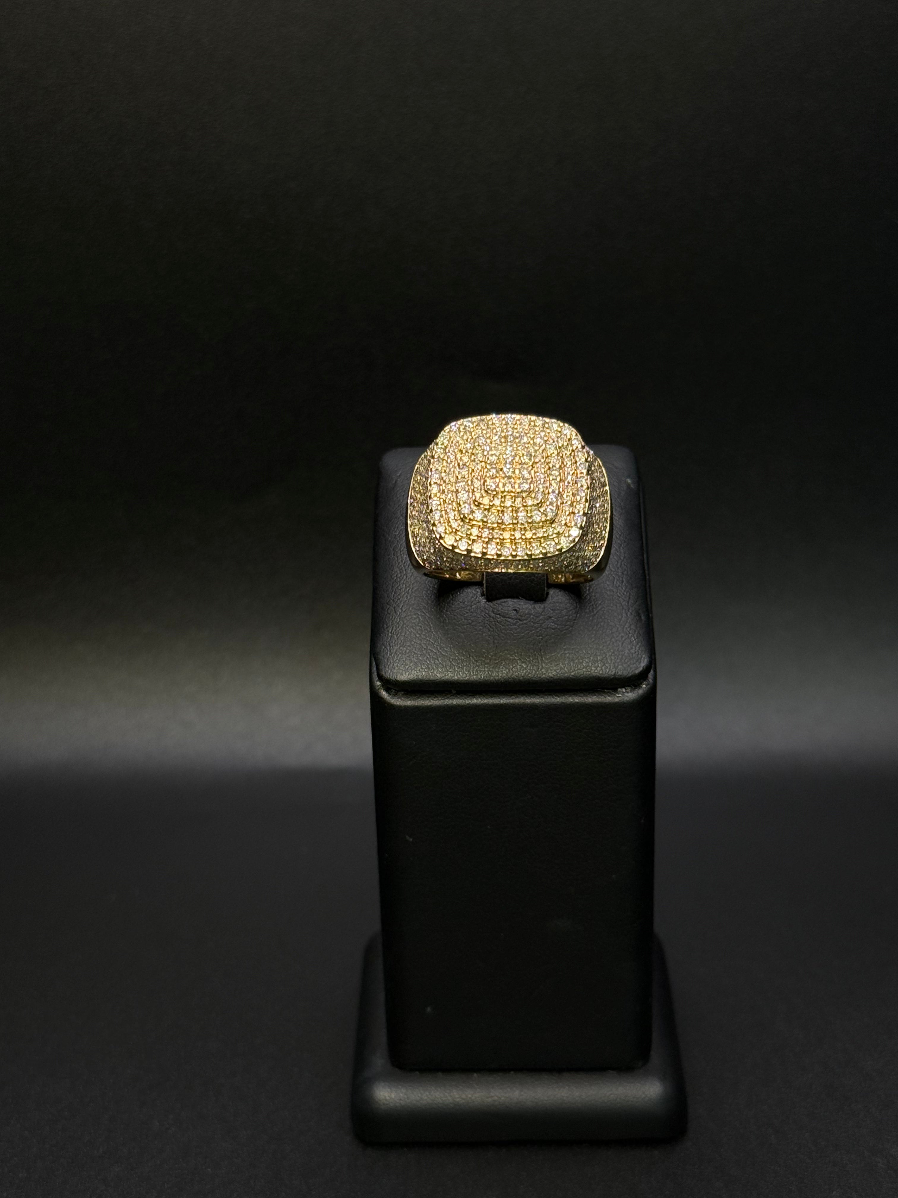 Yellow Gold Diamond Cluster
